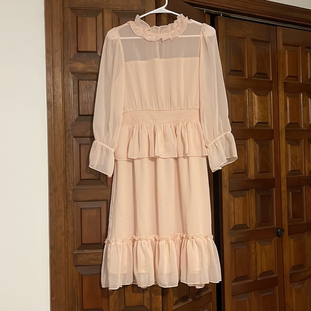 Bohme Pink Ruffle Dress. Size medium. NWT